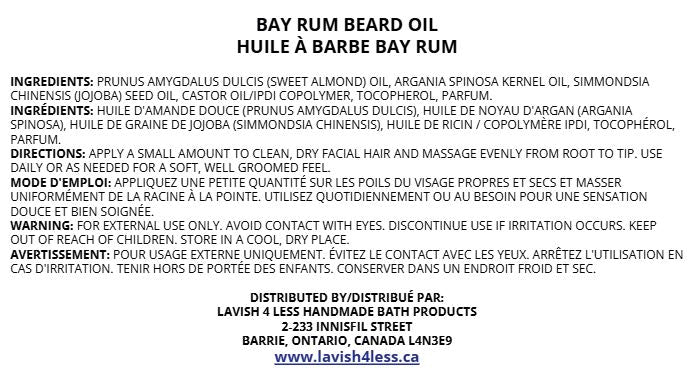 Bay Rum Beard Oil