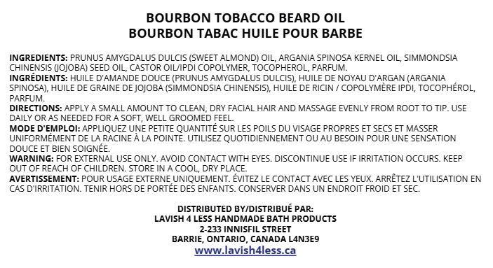 Bourbon Tobacco Beard Oil