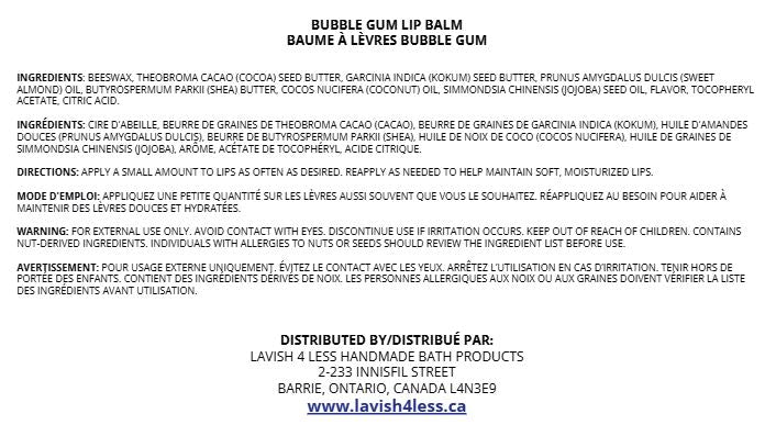 Bubble Gum Lip Balm