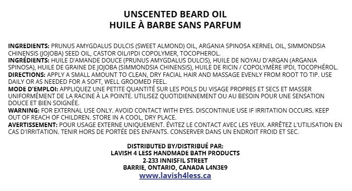 Unscented Beard Oil