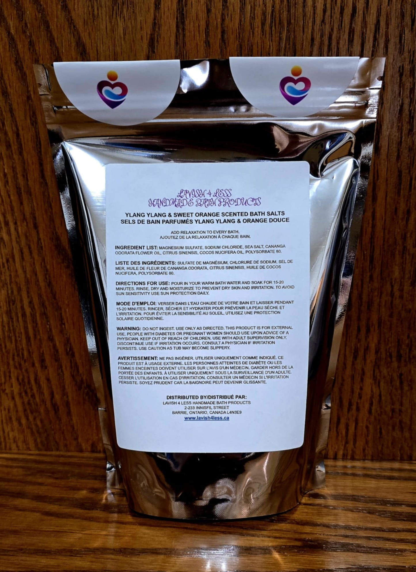 Ylang Ylang & Sweet Orange Scented Bath Salts