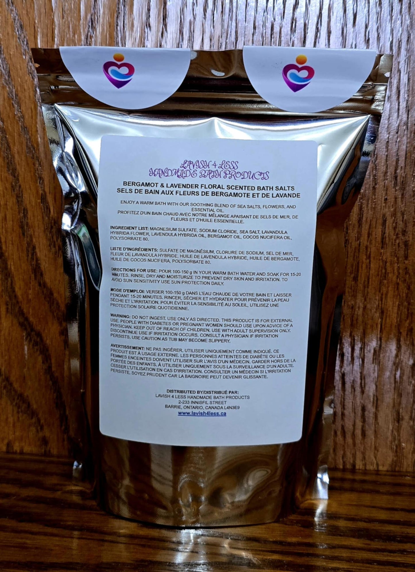 Bergamot & Lavender Floral Scented Bath Salts