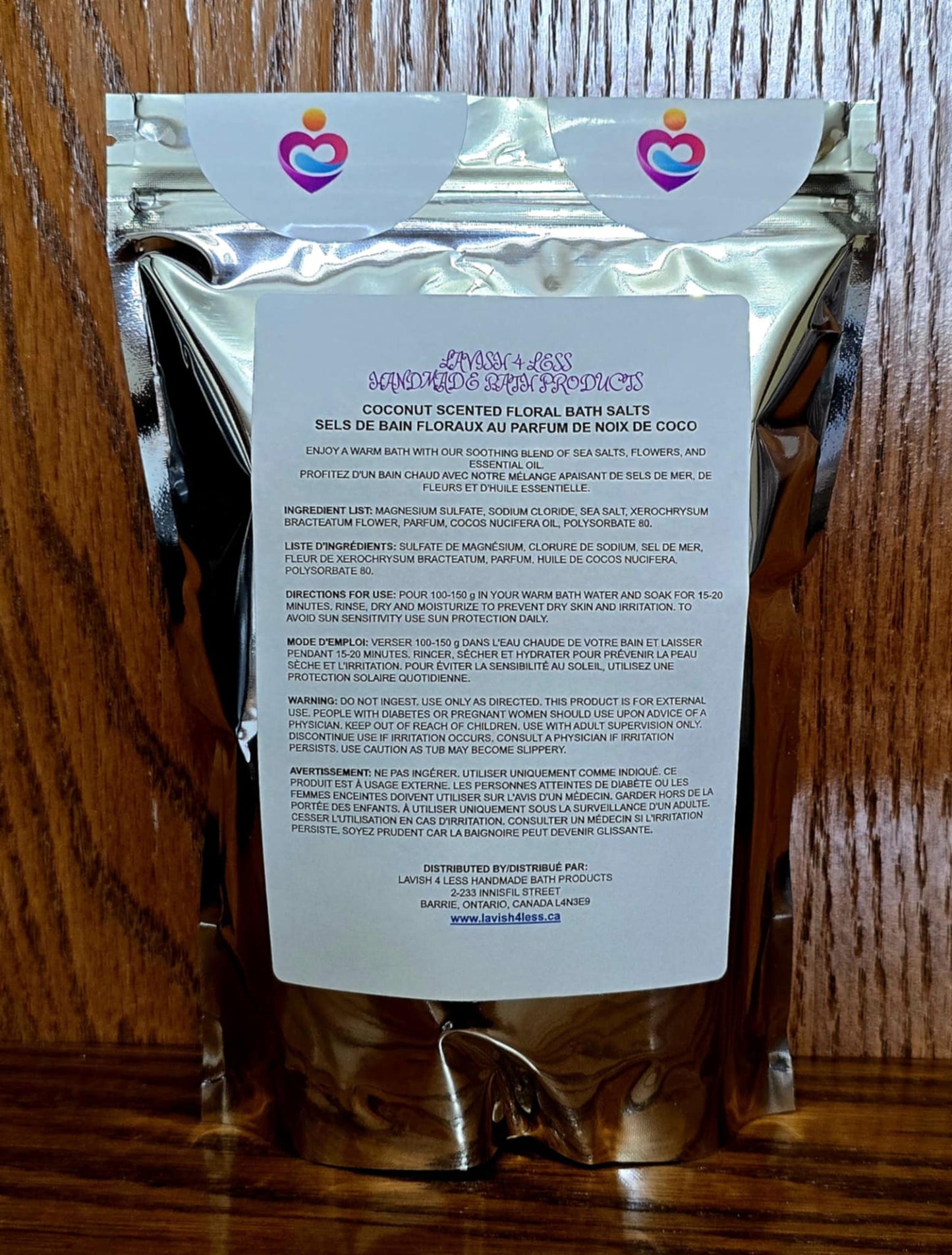 Coconut Scented Floral Bath Salts