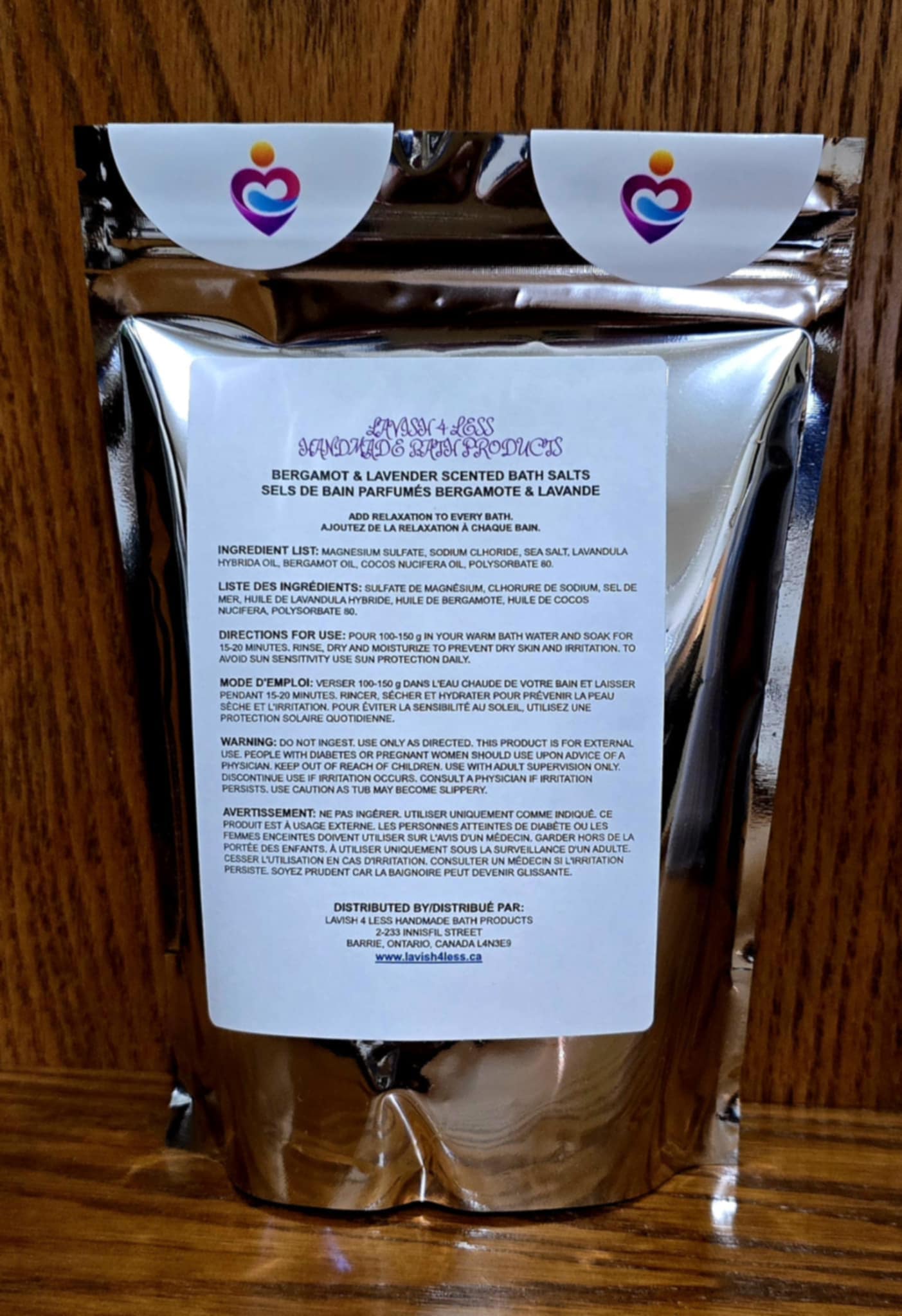 Bergamot & Lavender Scented Bath Salts