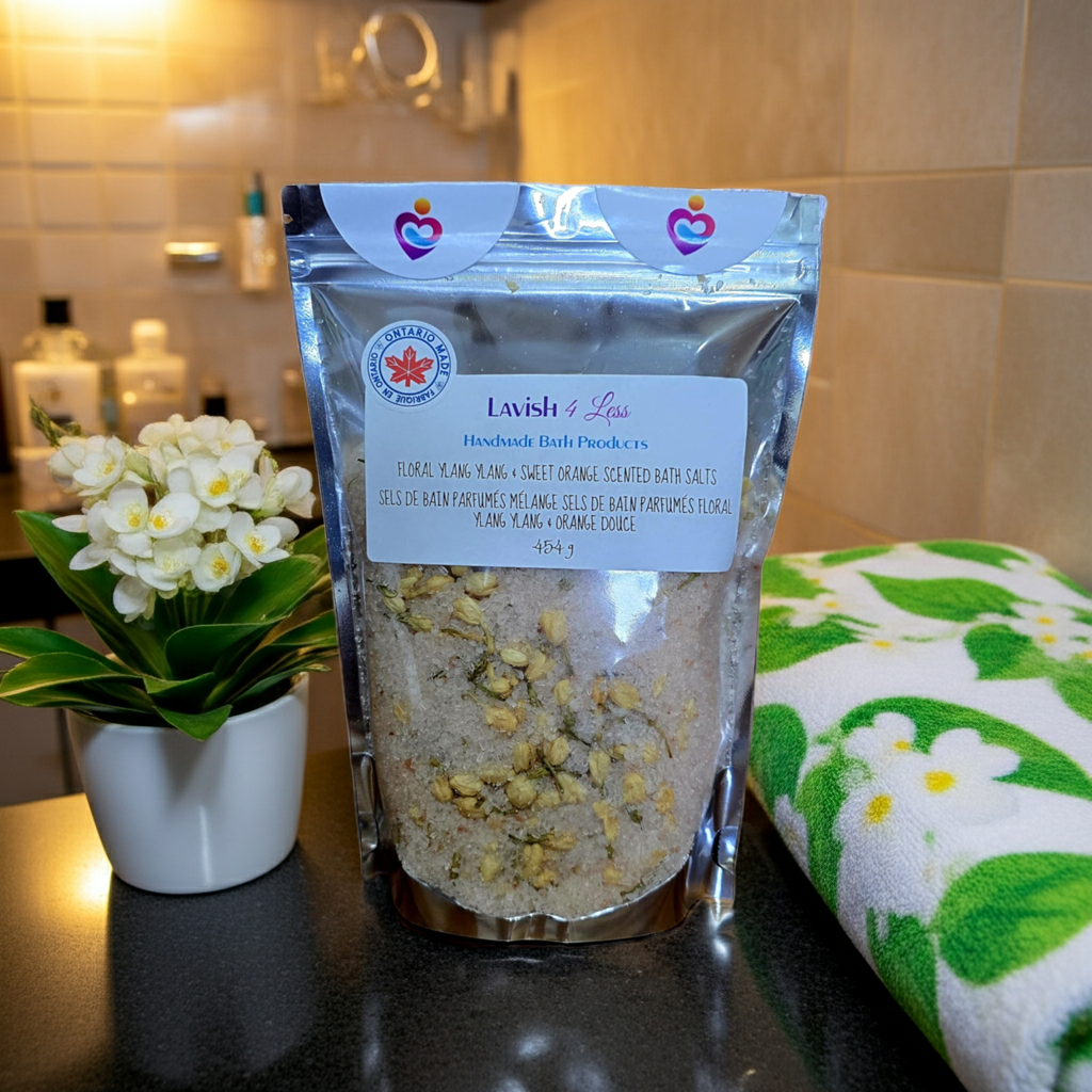 Floral Ylang Ylang & Sweet Orange Scented Bath Salts