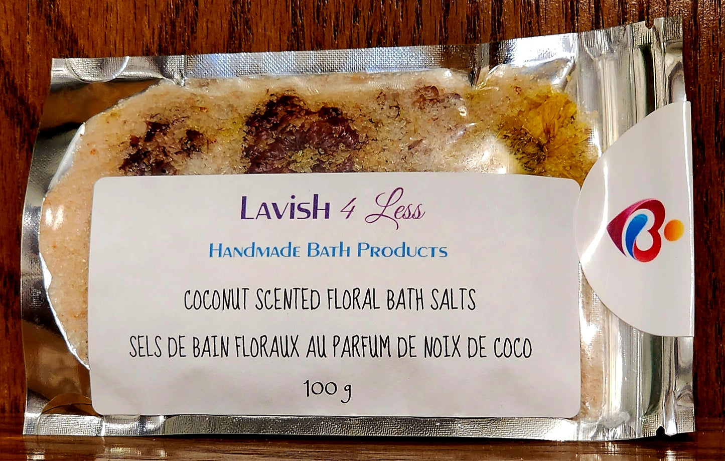 Coconut Scented Floral Bath Salts