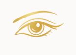 Elegant gold line‑art illustration of an eye used as the logo for the VEXA Age‑Defying Eye Serum
