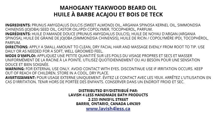 Mahogany & Teakwood Beard Oil