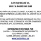 Front of the Bay Rum Beard Oil info card showing the full ingredient list and Lavish 4 Less distribution details on a clean white background.