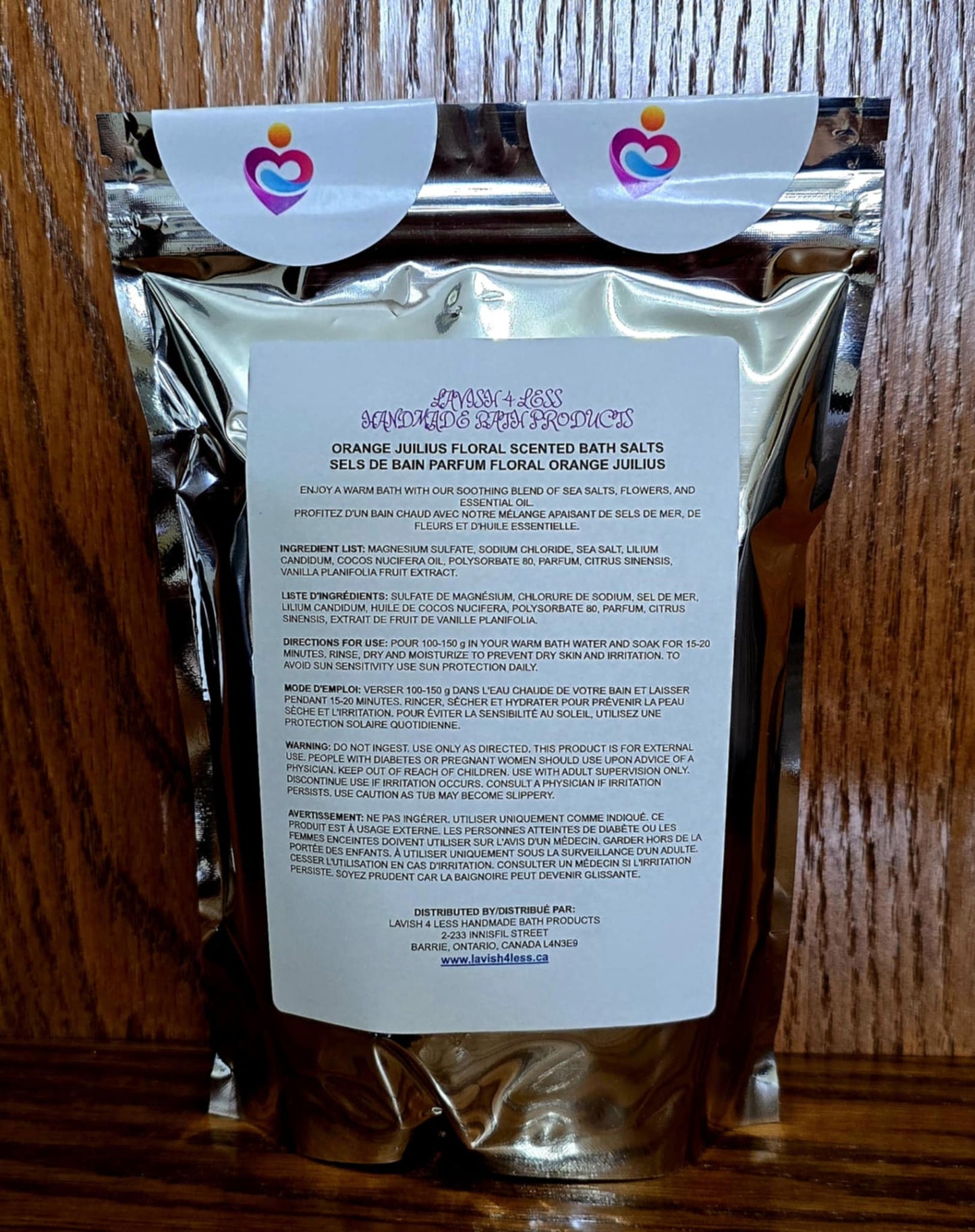 Orange Julius Floral Scented Bath Salts