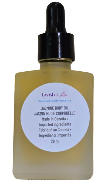 Jasmine Body Oil with white background