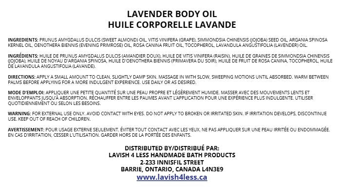 Lavender Body Oil