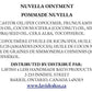 Nuvella Ointment front label showing product name, bilingual title, and 60 g weight on a white background.